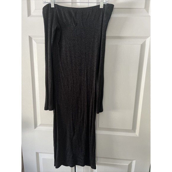 Forever 21 Women’s Grey Off The Shoulder Long Sleeved Ruched Midi Dress - Picture 3 of 4